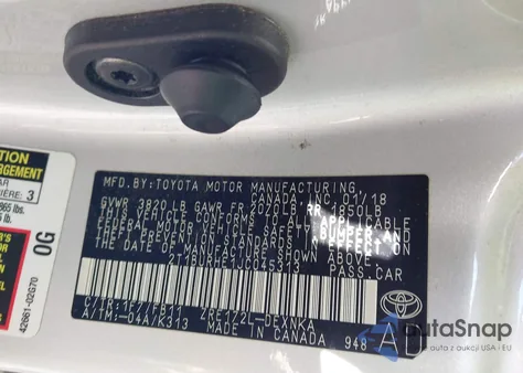 2018 Toyota Corolla Le из США, поврежденный, VIN 2T1BURHE1JC045313